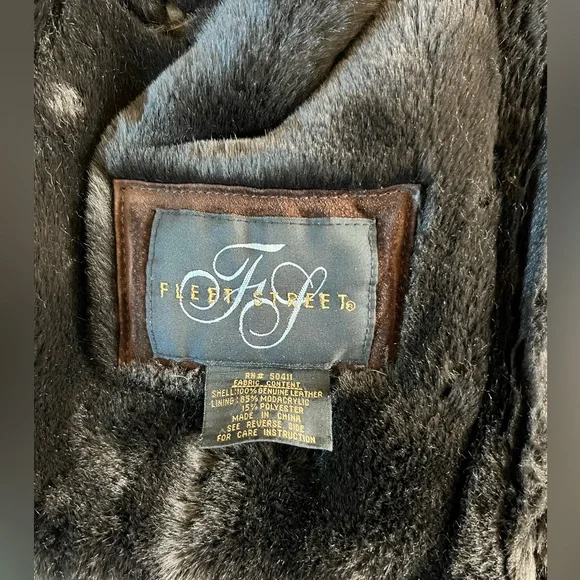 Vintage Fleet Street Leather Mid-Length Coat - Picture 4 of 12